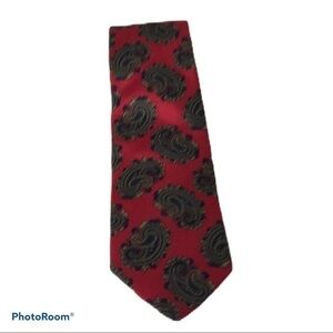 Johnny Carson 100% Italian Silk Red Tie